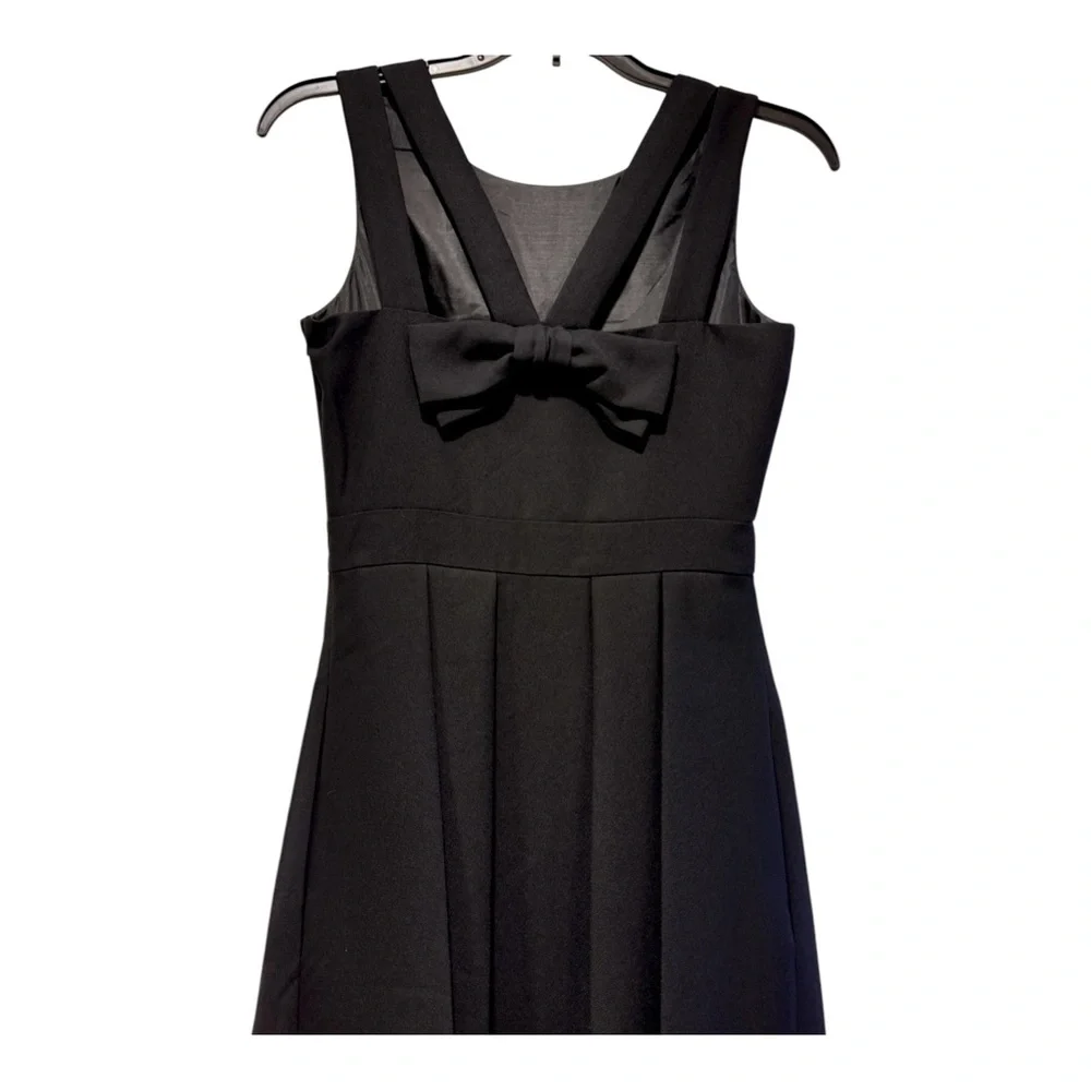 Kate Spade Black Crepe Bow Back Dress